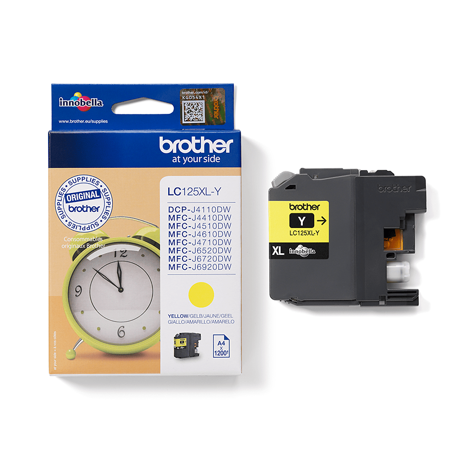 Genuine Brother LC125XLY Ink Cartridge – Yellow 3